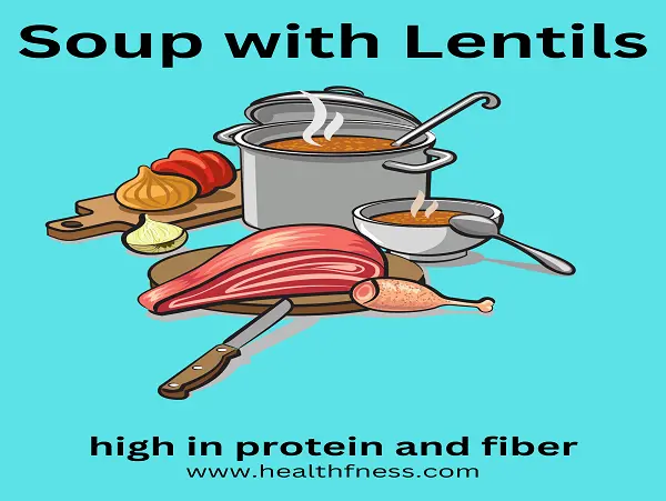 Soup with lentils