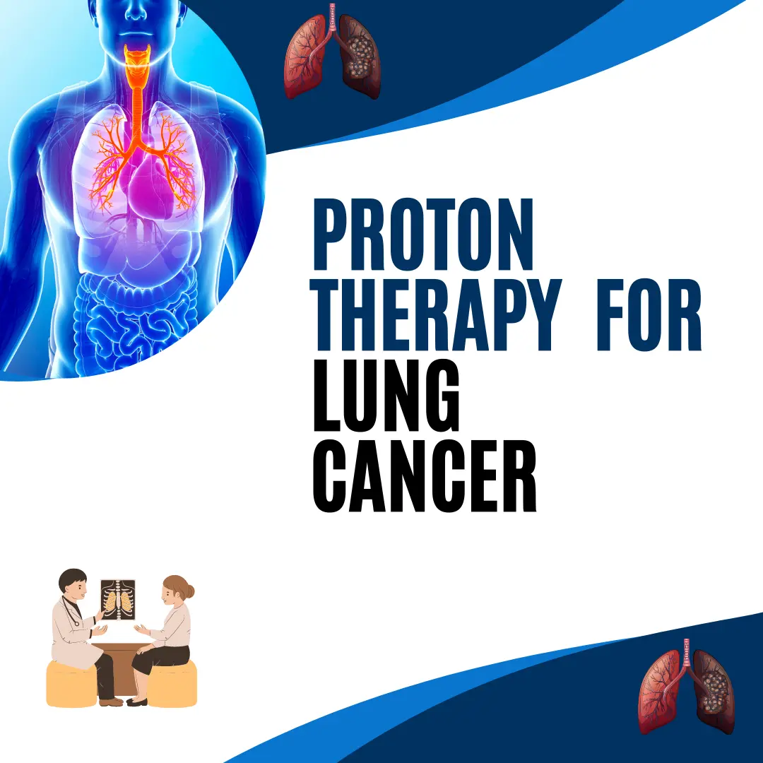 Proton Therapy For Lung Cancer: What You Need to Know "An image displaying the words 'Proton Therapy For Lung Cancer' against a background. The text is bold and clear, conveying the topic of the image."